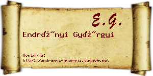 Endrényi Györgyi névjegykártya