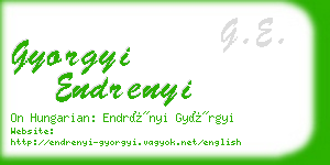 gyorgyi endrenyi business card